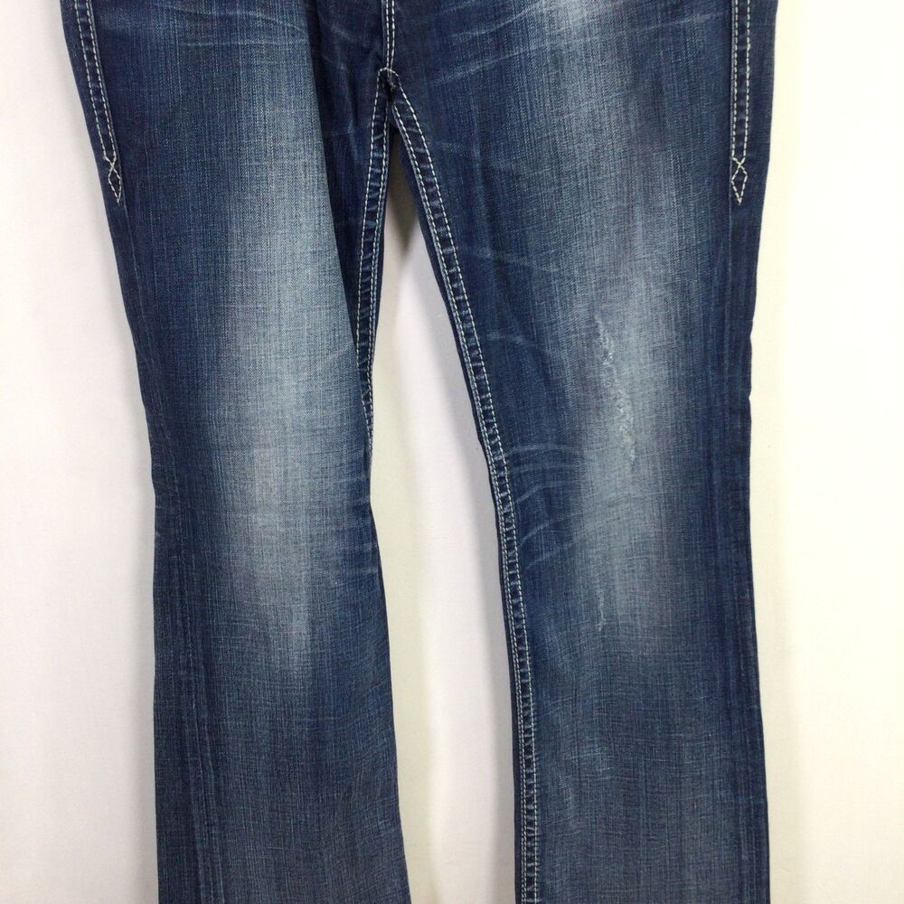 Rock Revival Womens Sasha Easy Bootcut Jeans Mid-Rise Stretch Denim Blue Size 32 - Picture 6 of 16